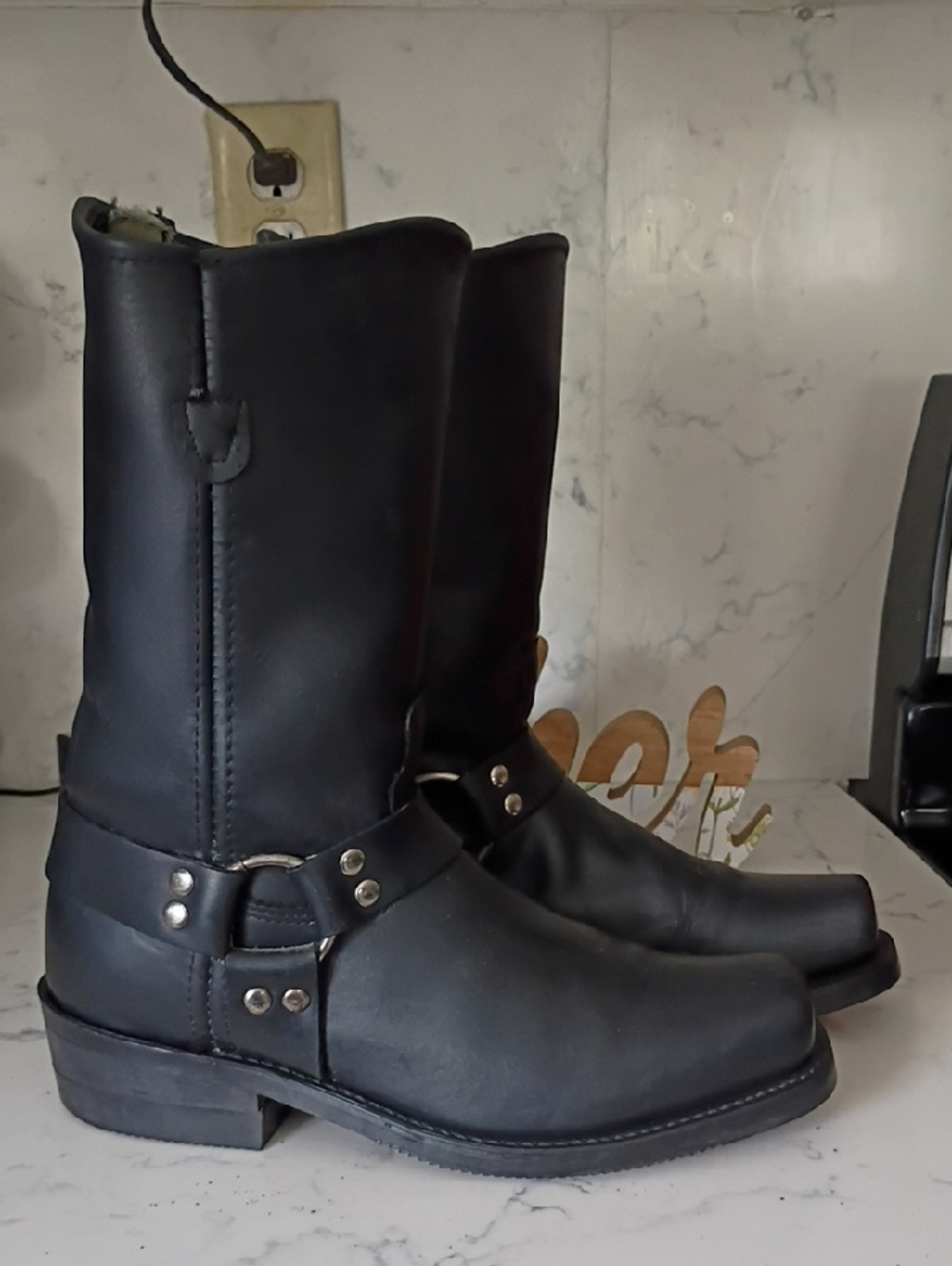 DOUBLE H Men's Black Harness Western Boots